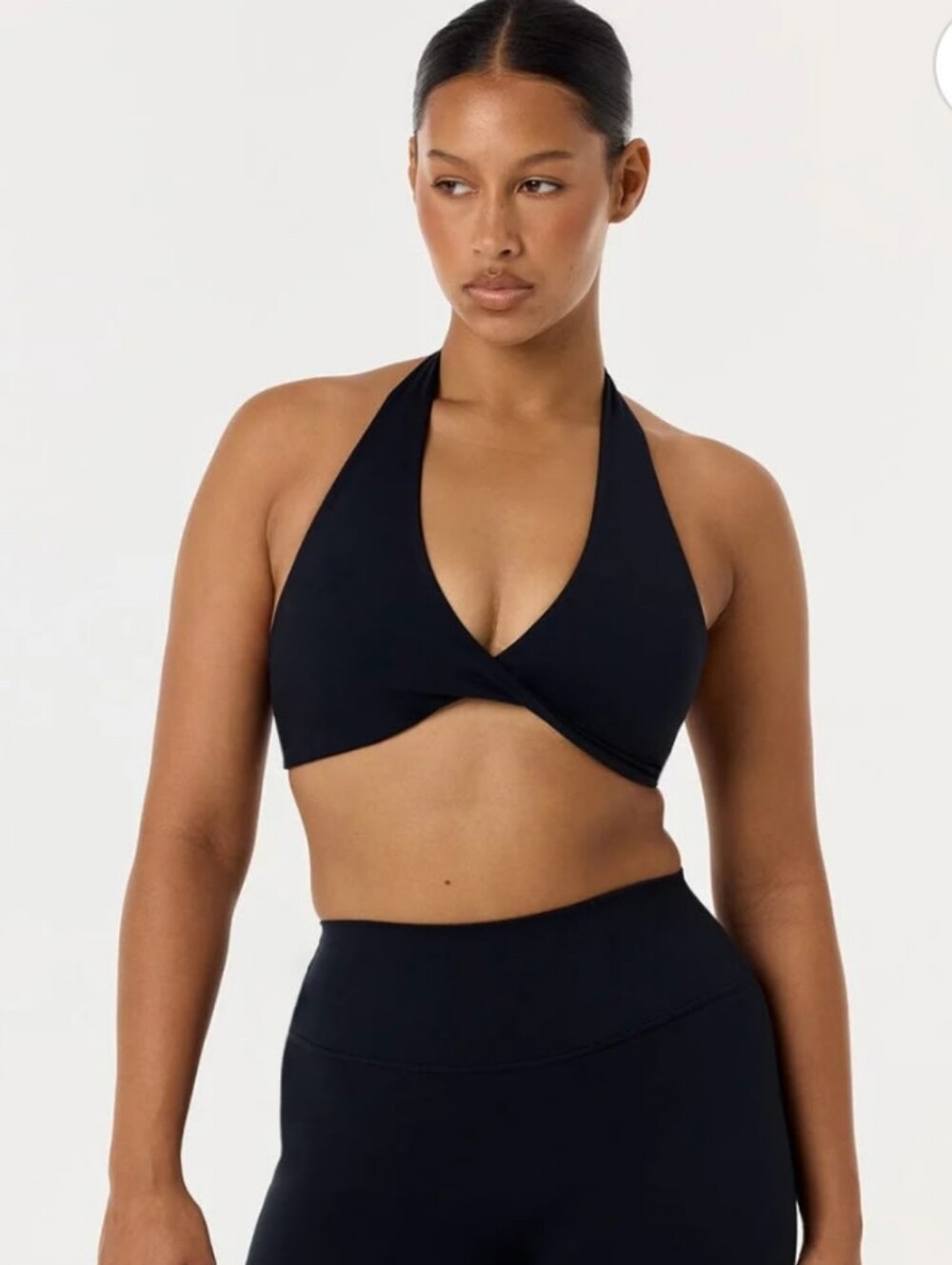 CSB Blake Crop Black Halter Crop Top